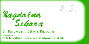 magdolna sikora business card